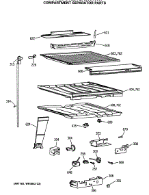 05 - Compartment Separator Parts parts for Ge Refrigerator CTE21GASNRWH from AppliancePartsPros.com