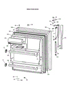02 - Fresh Food Door parts for Ge Refrigerator CTX18EASJRAD from AppliancePartsPros.com