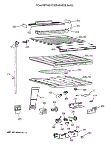 05 - Compartment Separator Parts parts for Ge Refrigerator CTG18EAXDRWH from AppliancePartsPros.com