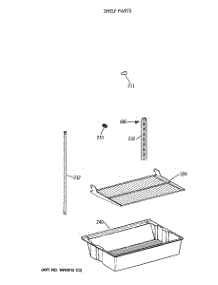 04 - Shelf Parts parts for Ge Refrigerator CTX18LAXCRWH from AppliancePartsPros.com