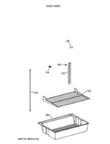 04 - Shelf Parts parts for Ge Refrigerator CTX18LAXERWH from AppliancePartsPros.com