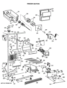 02 - Freezer Section parts for Ge Refrigerator MSG20GWSAWH from AppliancePartsPros.com
