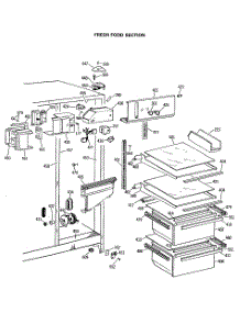03 - Fresh Food Section parts for Ge Refrigerator MSG20GWSAWH from AppliancePartsPros.com