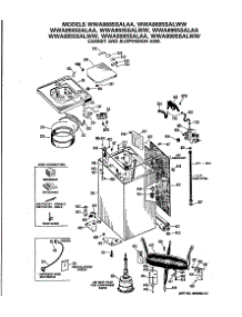 02 - Cabinet And Suspension Asm parts for Ge Washer WWA8995SALAA from AppliancePartsPros.com