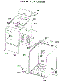 02 - Cabinet Components parts for Ge Washer WWP1180CAW from AppliancePartsPros.com
