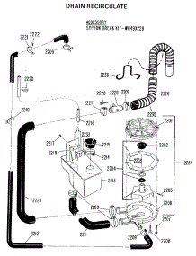 03 - Drain Recirculate parts for Ge Washer WWP1180CAW from AppliancePartsPros.com