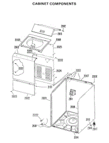 02 - Cabinet Components parts for Ge Washer WWP1180FAW from AppliancePartsPros.com