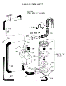 03 - Drain Recirculate parts for Ge Washer WWP1180FAW from AppliancePartsPros.com