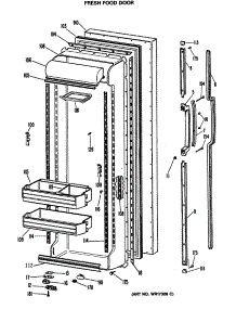 02 - Fresh Food Door parts for Ge Refrigerator TFEW24RMA from AppliancePartsPros.com