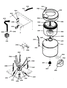 03 - Section3 parts for Ge Washer Dryer Combo WSM2400LCB from AppliancePartsPros.com