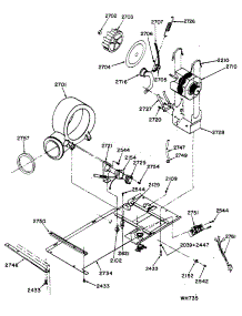 04 - Dryer Motor, Blower, Belt parts for Ge Washer Dryer Combo WSM2400LCB from AppliancePartsPros.com