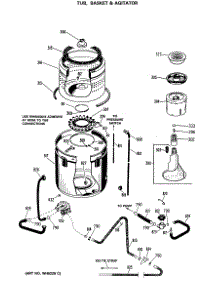 04 - Tub, Basket & Agitator parts for Ge Washer WWA8816RBL from AppliancePartsPros.com