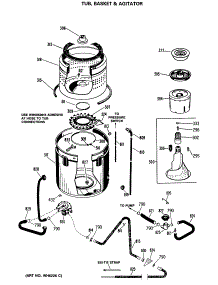 04 - Tub, Basket & Agitator parts for Ge Washer WWA8879RBLWW from AppliancePartsPros.com