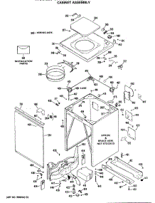 03 - Cabinet Assembly parts for Ge Washer WWC8400PBL from AppliancePartsPros.com