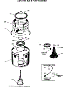 05 - Agitator, Tub & Pump Assembly parts for Ge Washer WWC8400PBL from AppliancePartsPros.com