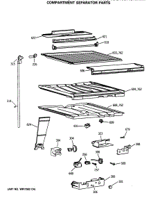 05 - Compartment Seaprator Parts parts for Ge Refrigerator TBE18DASNRAD from AppliancePartsPros.com
