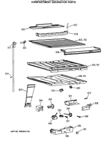 05 - Compartment Separator Parts parts for Ge Refrigerator TBE21JASNRWH from AppliancePartsPros.com