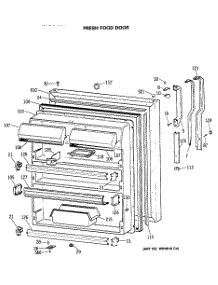 02 - Fresh Food Door parts for Ge Refrigerator TBX25JASHRWH from AppliancePartsPros.com