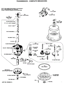 03 - Transmission - Complete Breakdown parts for Ge Washer WWA8695SBLAA from AppliancePartsPros.com