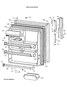 02 - Fresh Food Door parts for Ge Refrigerator TBX21JAXBRAA from AppliancePartsPros.com