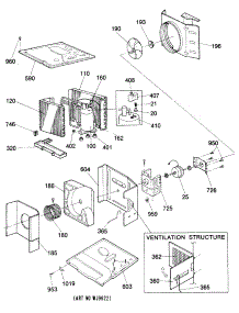 03 - Ventilation Structure parts for Ge Air Conditioner KLA15DAM1 from AppliancePartsPros.com