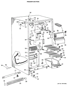 03 - Freezer Section parts for Ge Refrigerator CSX20EJB from AppliancePartsPros.com