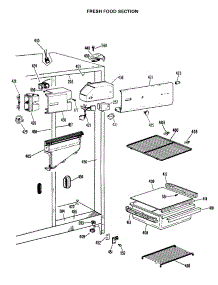 03 - Fresh Food Section parts for Ge Refrigerator CSX20LJF from AppliancePartsPros.com