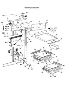 03 - Fresh Food Section parts for Ge Refrigerator CSX22GJF from AppliancePartsPros.com