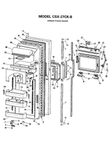 02 - Fresh Food Door parts for Ge Refrigerator CSX27CKB from AppliancePartsPros.com
