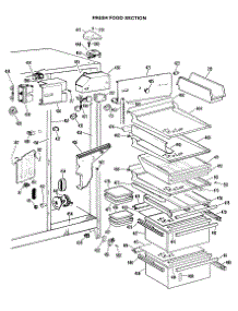 04 - Fresh Food Section parts for Ge Refrigerator CSX27CKB from AppliancePartsPros.com
