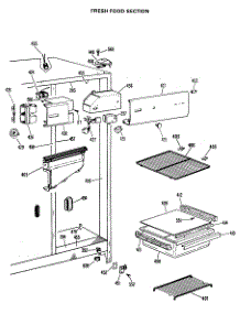 03 - Fresh Food Section parts for Ge Refrigerator CSX20LKB from AppliancePartsPros.com