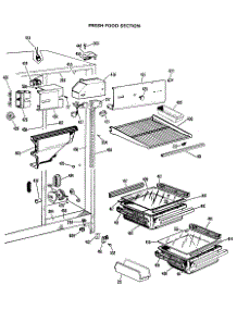 03 - Fresh Food Section parts for Ge Refrigerator CSX20EKB from AppliancePartsPros.com