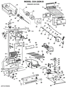 02 - Freezer Section parts for Ge Refrigerator CSX22DKB from AppliancePartsPros.com