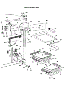 03 - Fresh Food Section parts for Ge Refrigerator CSX22GKB from AppliancePartsPros.com