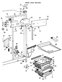 03 - Fresh Food Section parts for Ge Refrigerator CSX24DKB from AppliancePartsPros.com
