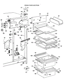 04 - Fresh Food Section parts for Ge Refrigerator CSX27DKC from AppliancePartsPros.com