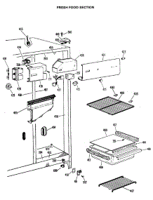 03 - Fresh Food Section parts for Ge Refrigerator CSX20LKE from AppliancePartsPros.com
