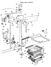 02 - Fresh Food Section parts for Ge Refrigerator CSX22DKC from AppliancePartsPros.com