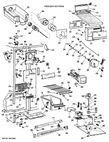 03 - Freezer Section parts for Ge Refrigerator CSX22DKC from AppliancePartsPros.com