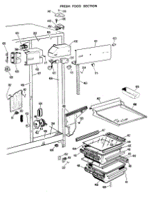 03 - Fresh Food Section parts for Ge Refrigerator CSX24DKC from AppliancePartsPros.com
