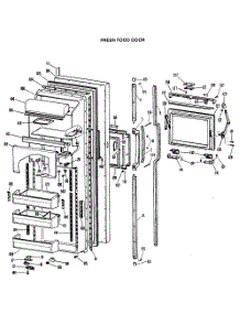 02 - Fresh Food Door parts for Ge Refrigerator CSX27CKE from AppliancePartsPros.com
