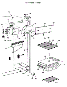 03 - Fresh Food Section parts for Ge Refrigerator CSX20LLJ from AppliancePartsPros.com