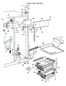 03 - Fresh Food Section parts for Ge Refrigerator CSX24DLJ from AppliancePartsPros.com