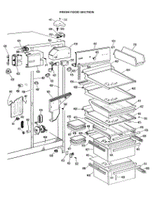 04 - Fresh Food Section parts for Ge Refrigerator CSX27CLJ from AppliancePartsPros.com