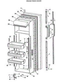 02 - Fresh Food Door parts for Ge Refrigerator CSX27DLJ from AppliancePartsPros.com