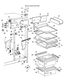 04 - Fresh Food Section parts for Ge Refrigerator CSX27DLJ from AppliancePartsPros.com