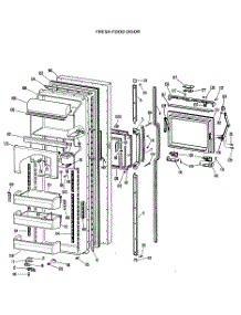 02 - Fresh Food Door parts for Ge Refrigerator CSXW27CLJ from AppliancePartsPros.com