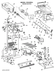 02 - Freezer Section parts for Ge Refrigerator CSX22DLL from AppliancePartsPros.com