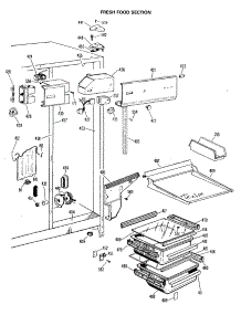 03 - Fresh Food Section parts for Ge Refrigerator CSX22DLL from AppliancePartsPros.com