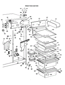 04 - Fresh Food Section parts for Ge Refrigerator CSX27CLR from AppliancePartsPros.com
